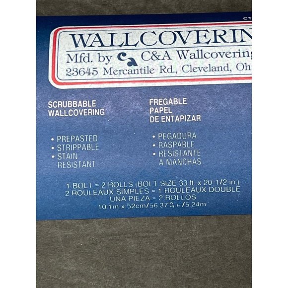 Vintage Prepasted Strippable Double Roll C&A Wallcoverings Inc. Shabby Chic Pink - Picture 6 of 9